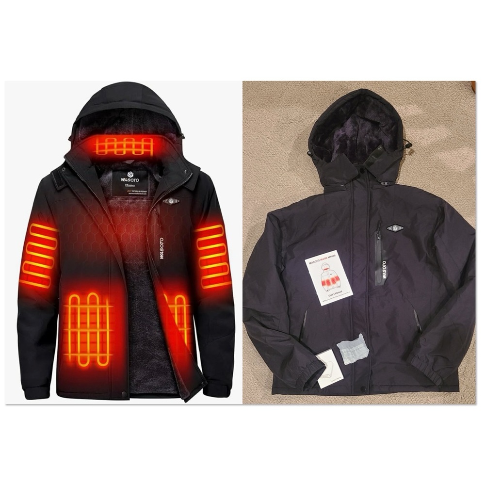 Wasoto Black Heated Jacket with Hood